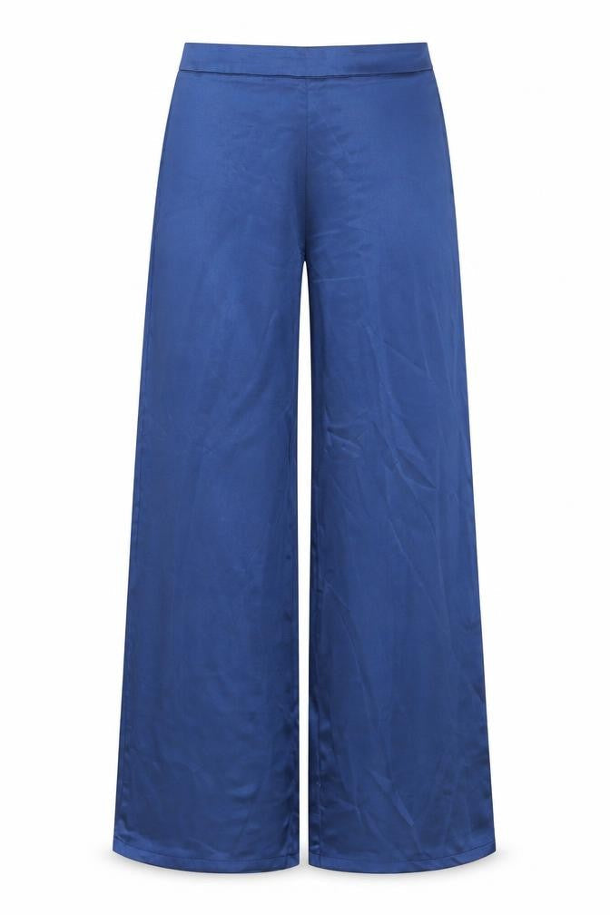 Nasty Gal Womens Blue Polyester Trousers Size 10 L32 in Regular Zip