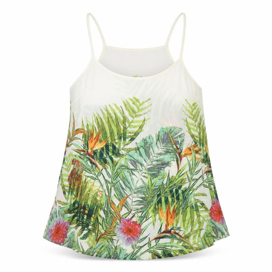 Warehouse Womens Multicoloured Polyester Camisole Blouse Size 8 Square Neck - Plant Print