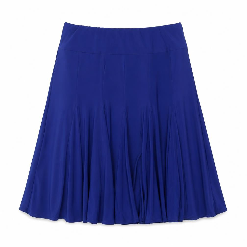 Julipa Womens Blue Polyester Flare Skirt Size 34 in