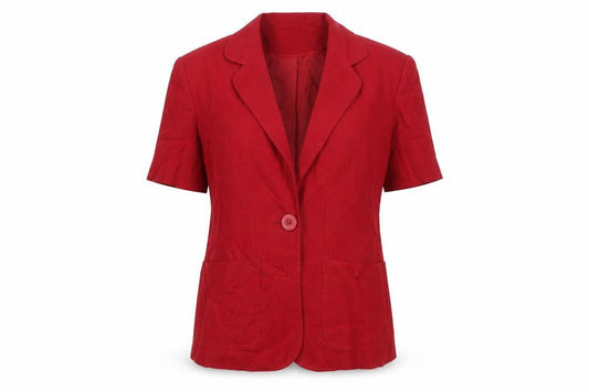 BHS Womens Red Jacket Blazer Size 12 Button
