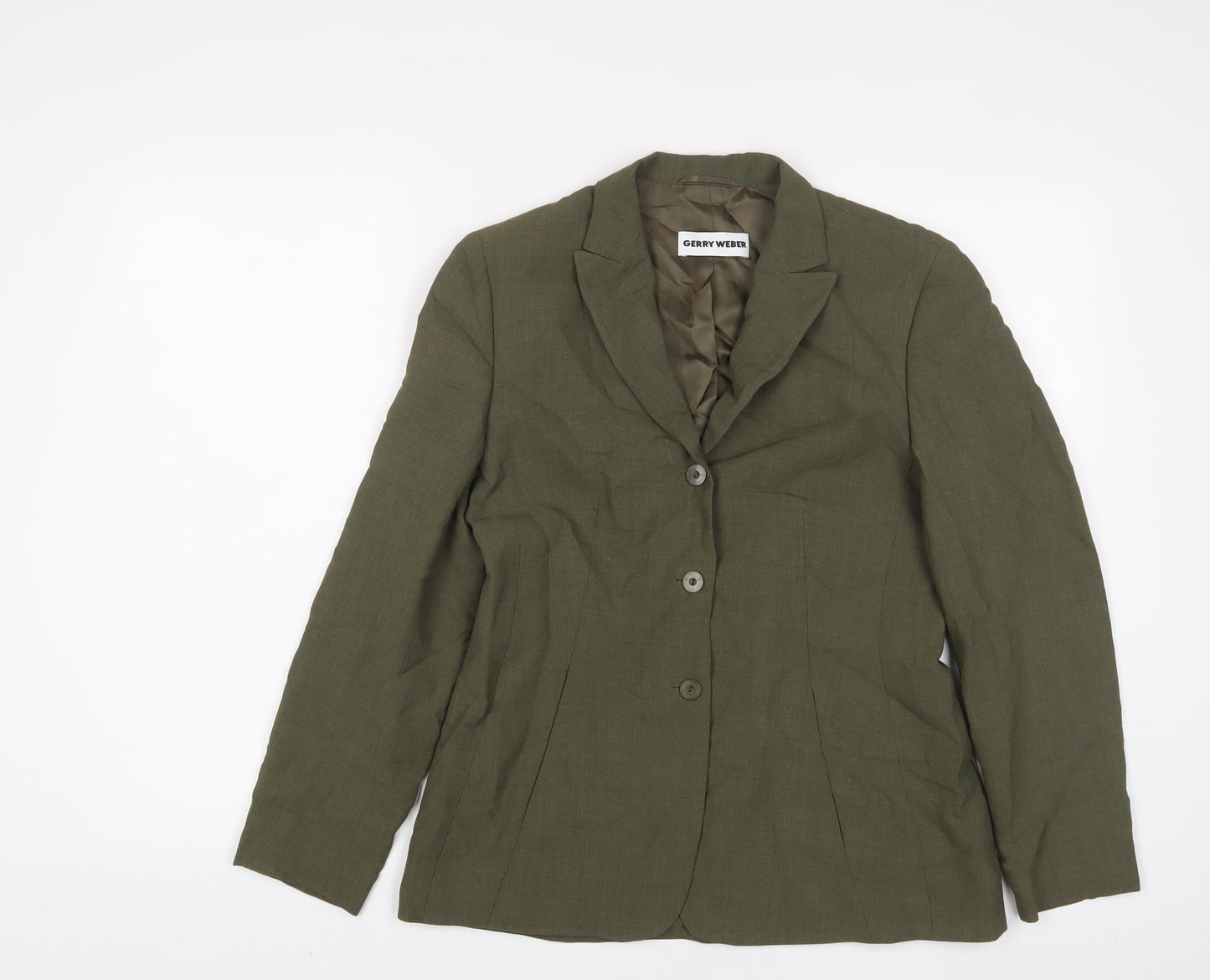 Gerry Weber Womens Green Jacket Blazer Size 10 Button
