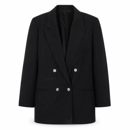 St Michael Womens Black Jacket Blazer Size 12 Button