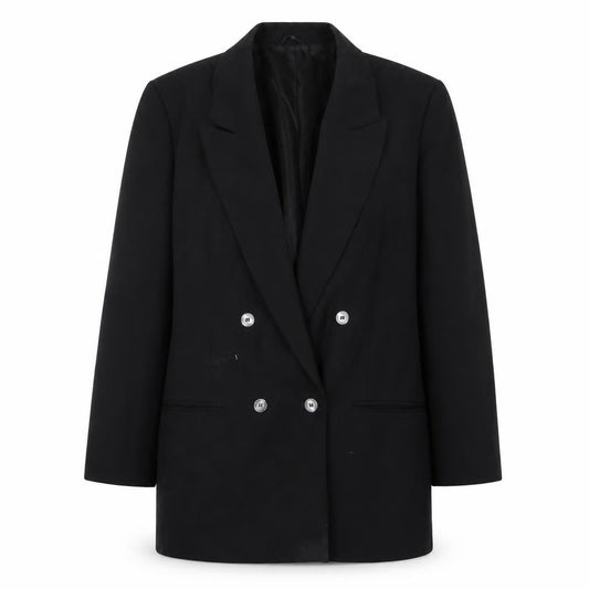 St Michael Womens Black Jacket Blazer Size 12 Button