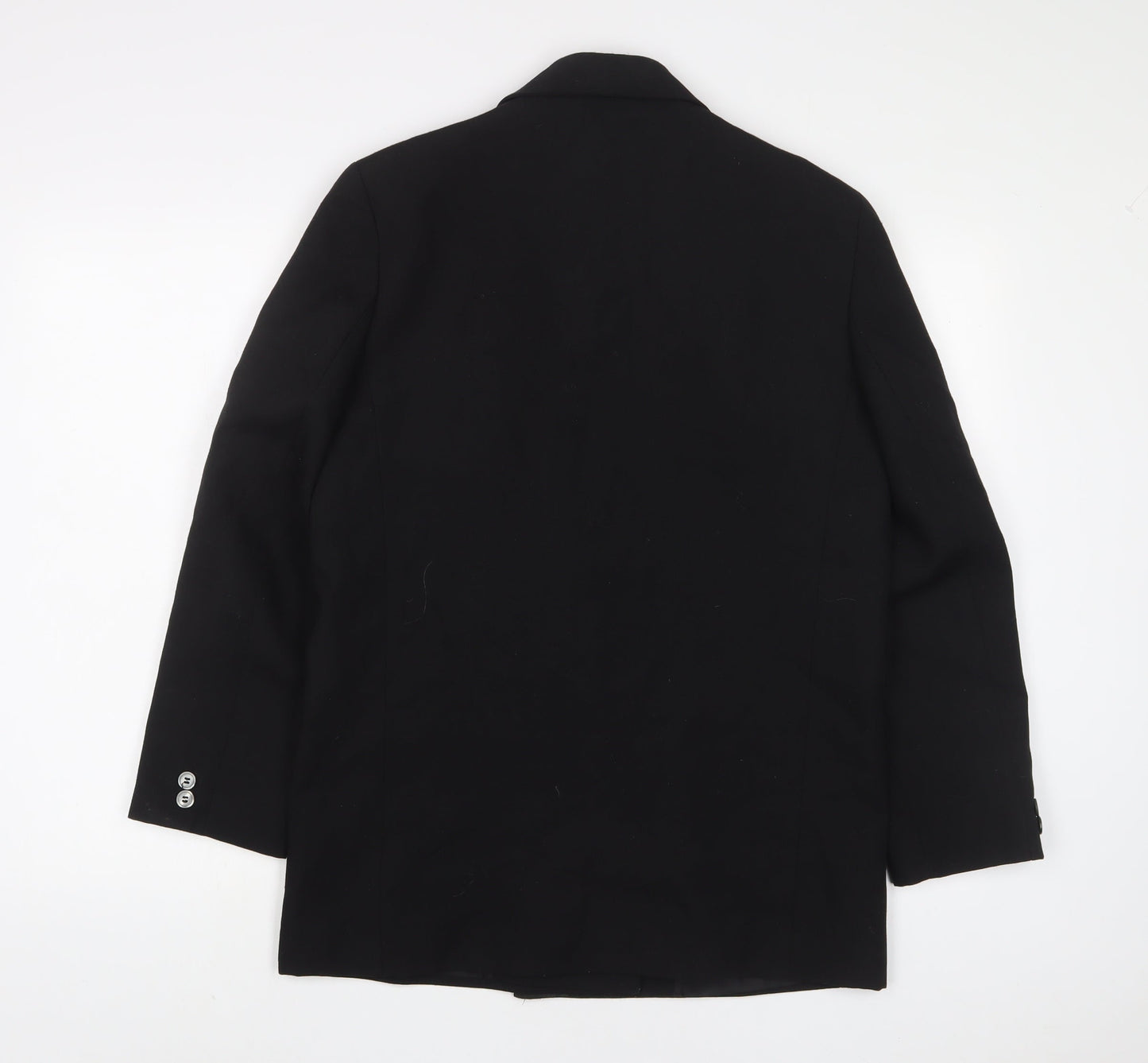 St Michael Womens Black Jacket Blazer Size 12 Button