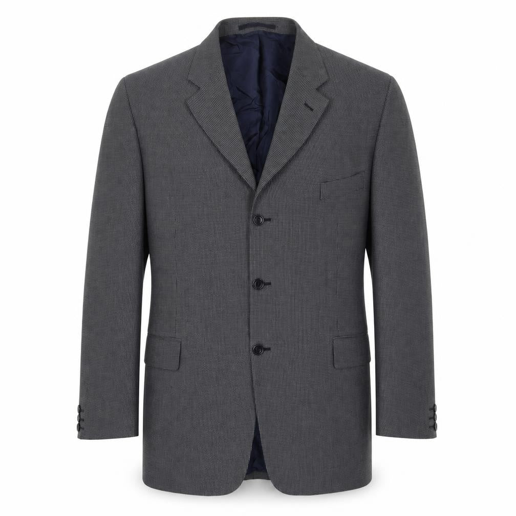 Scott & Taylor Mens Grey Herringbone Wool Jacket Suit Jacket Size 48 Regular