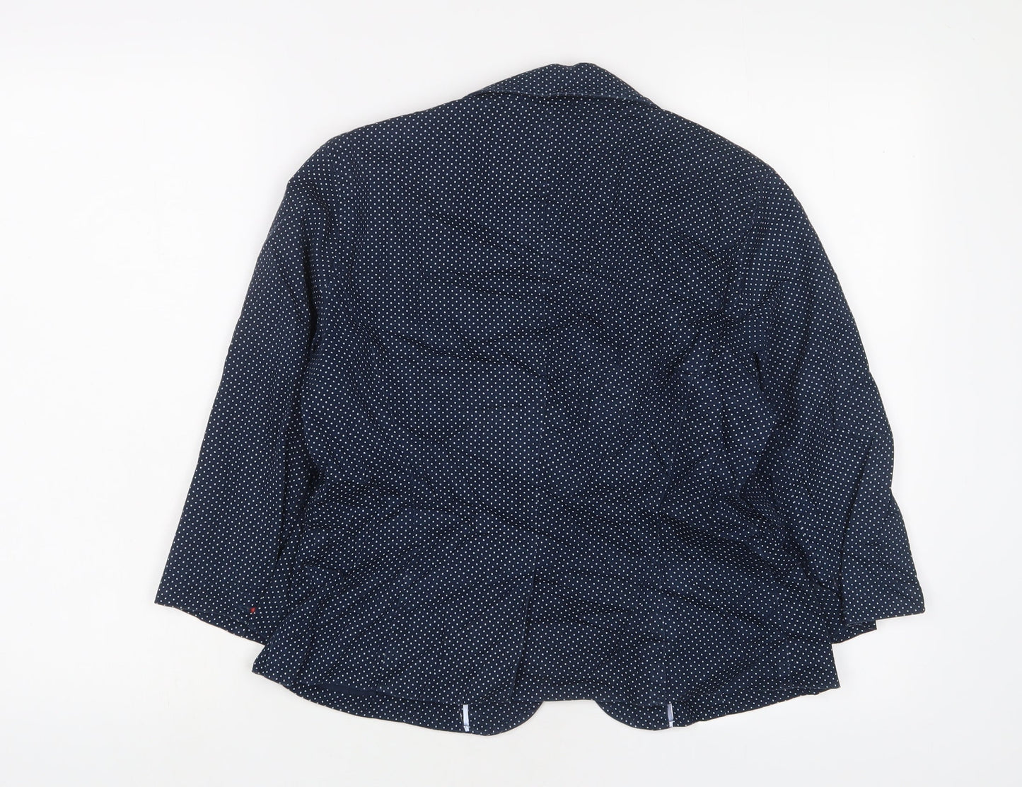 Marks and Spencer Womens Blue Polka Dot Jacket Blazer Size 12 Button