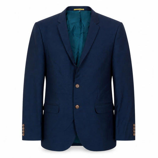 SixSixFive Mens Blue Polyester Jacket Suit Jacket Size 40 Regular