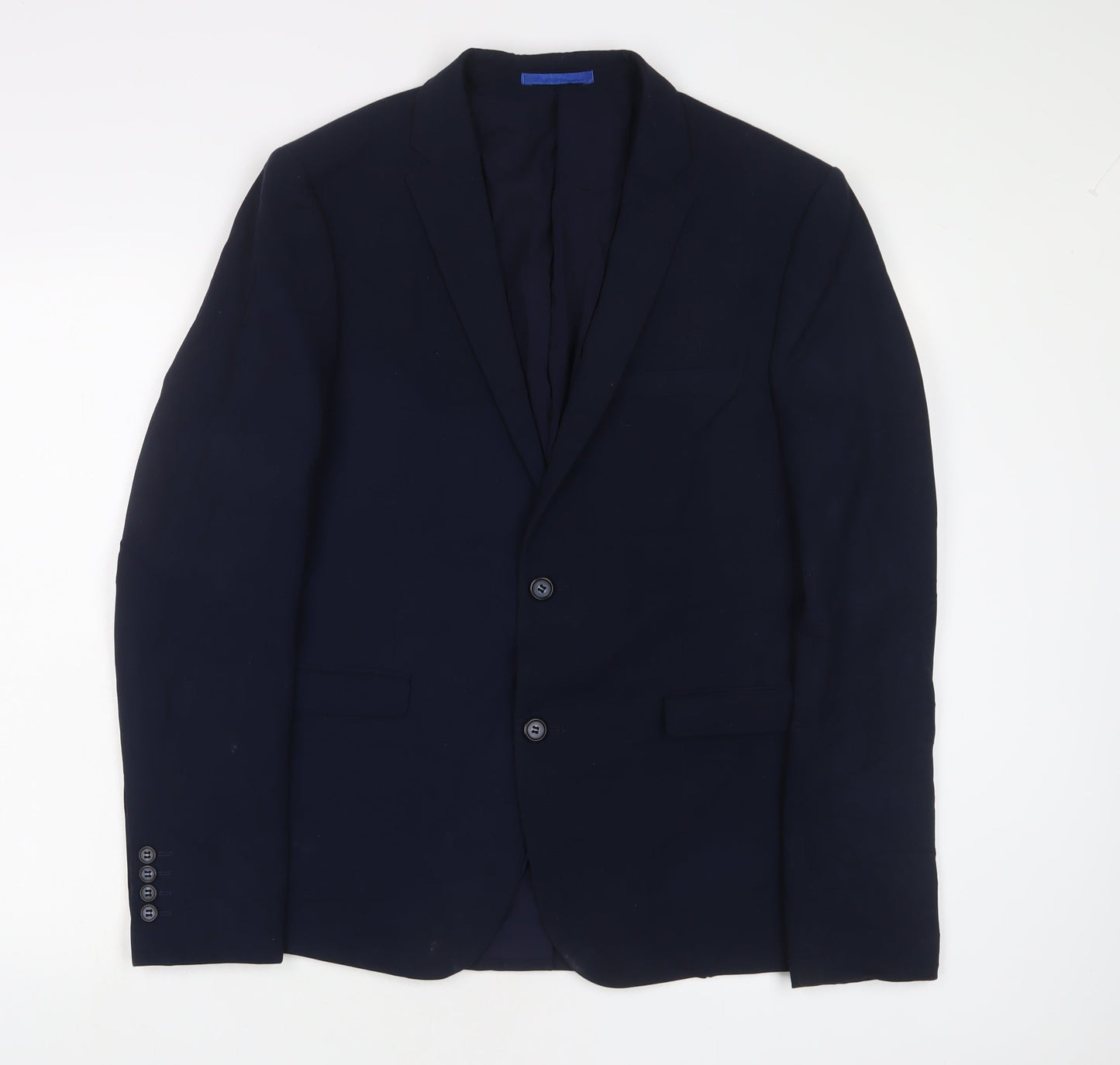 OneSixFive Mens Blue Polyester Jacket Suit Jacket Size 40 Regular