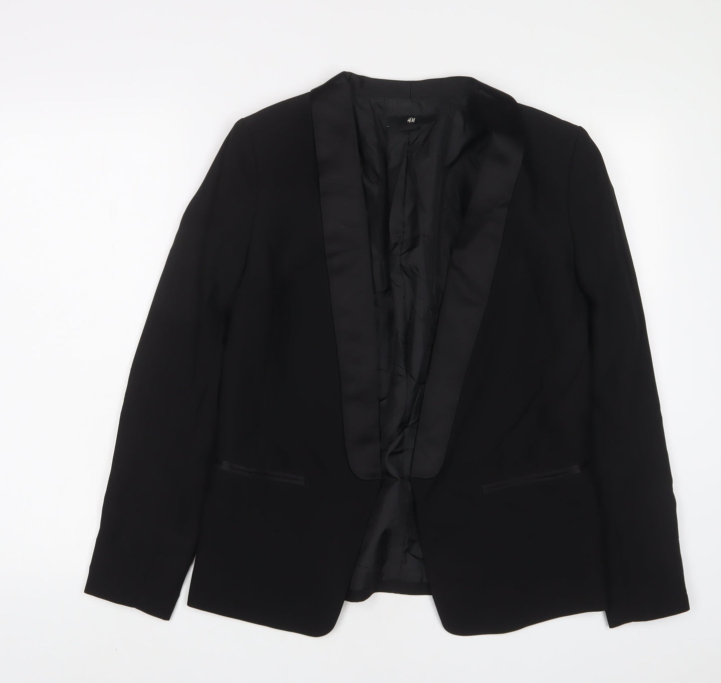H&M Womens Black Jacket Blazer Size 12 - Open