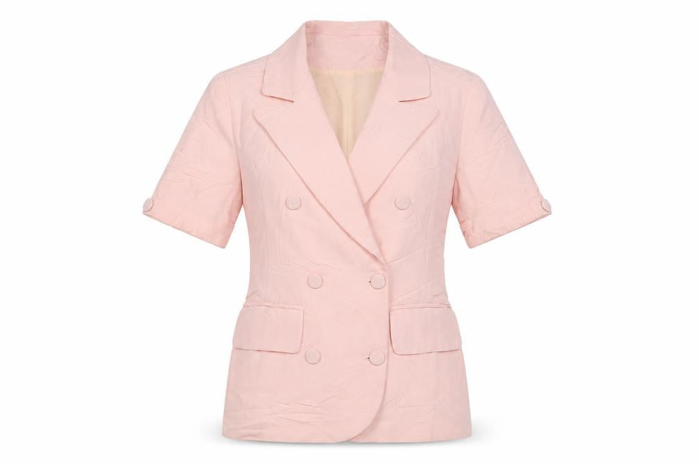 A. Wear Womens Pink Jacket Blazer Size 12 Button