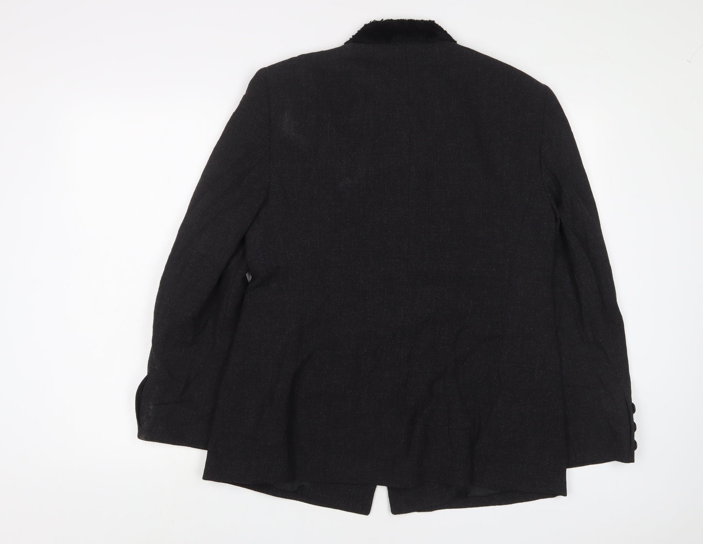 LB Collection Womens Black Jacket Blazer Size 8 Button