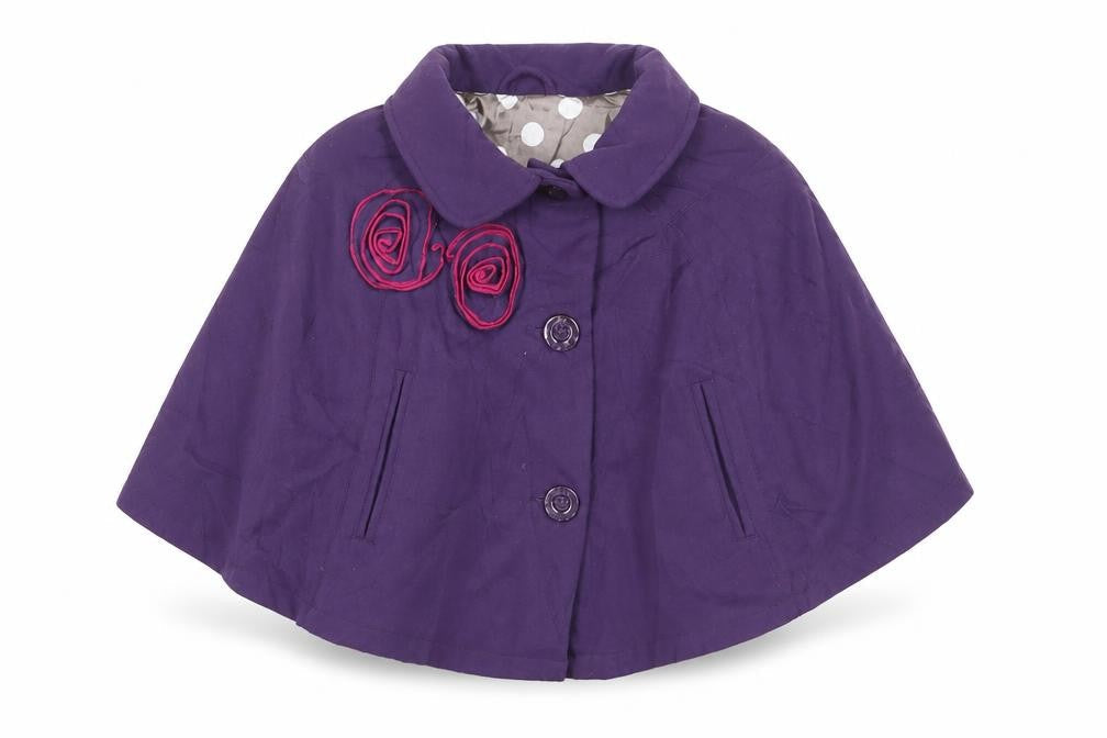 Autograph Girls Purple Jacket Poncho Size 6-7 Years Button