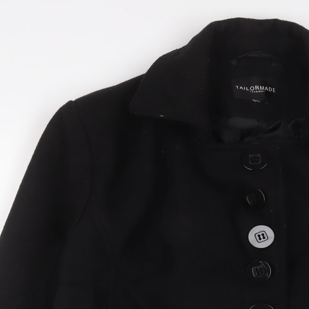 Ethel Austin Womens Black Jacket Coat Size 12 Button
