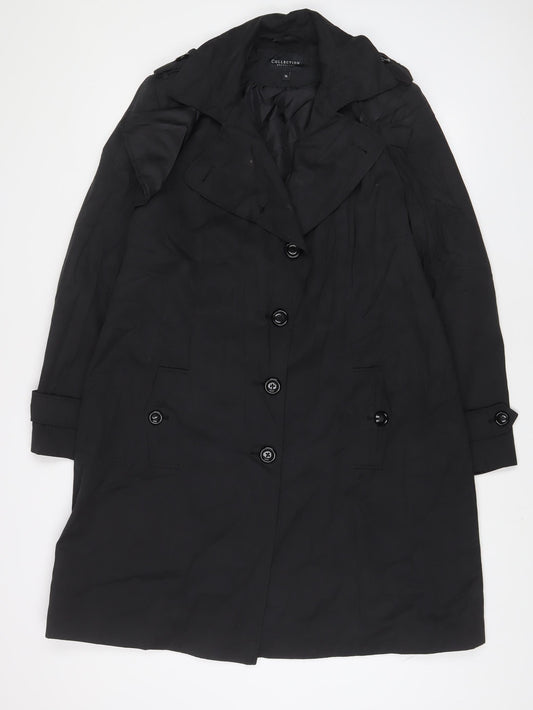 Debenhams Womens Black Jacket Size 16 Button