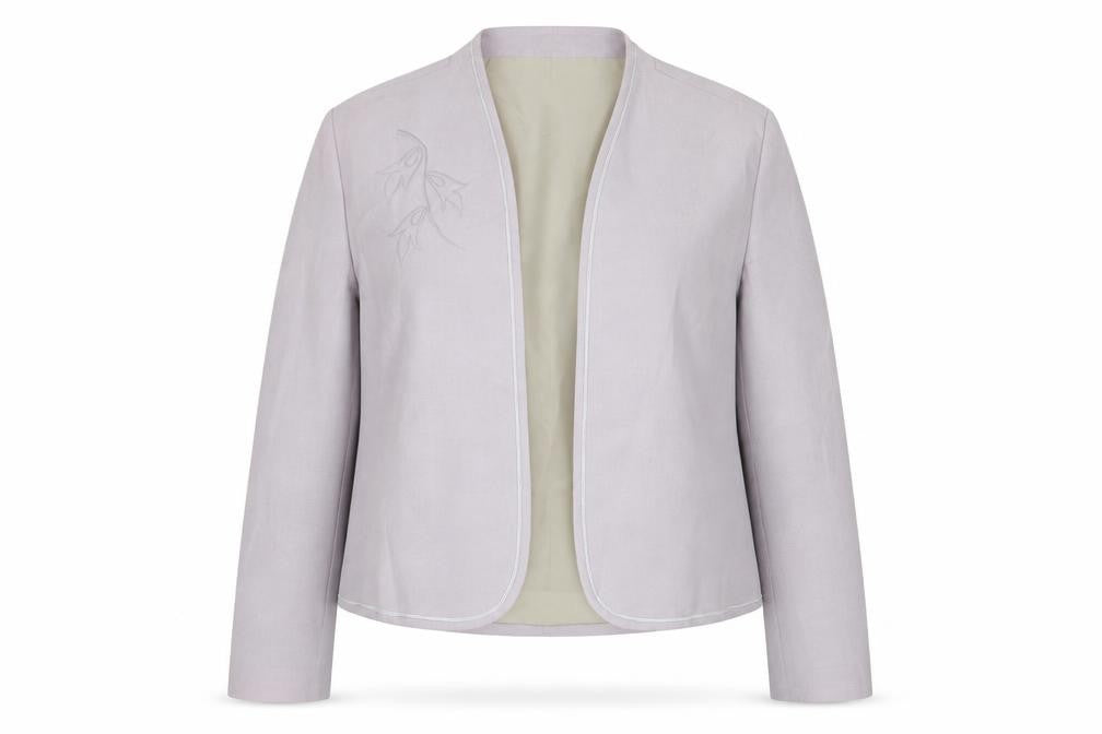 May Of London Womens Purple Jacket Blazer Size 16 - Embroidered