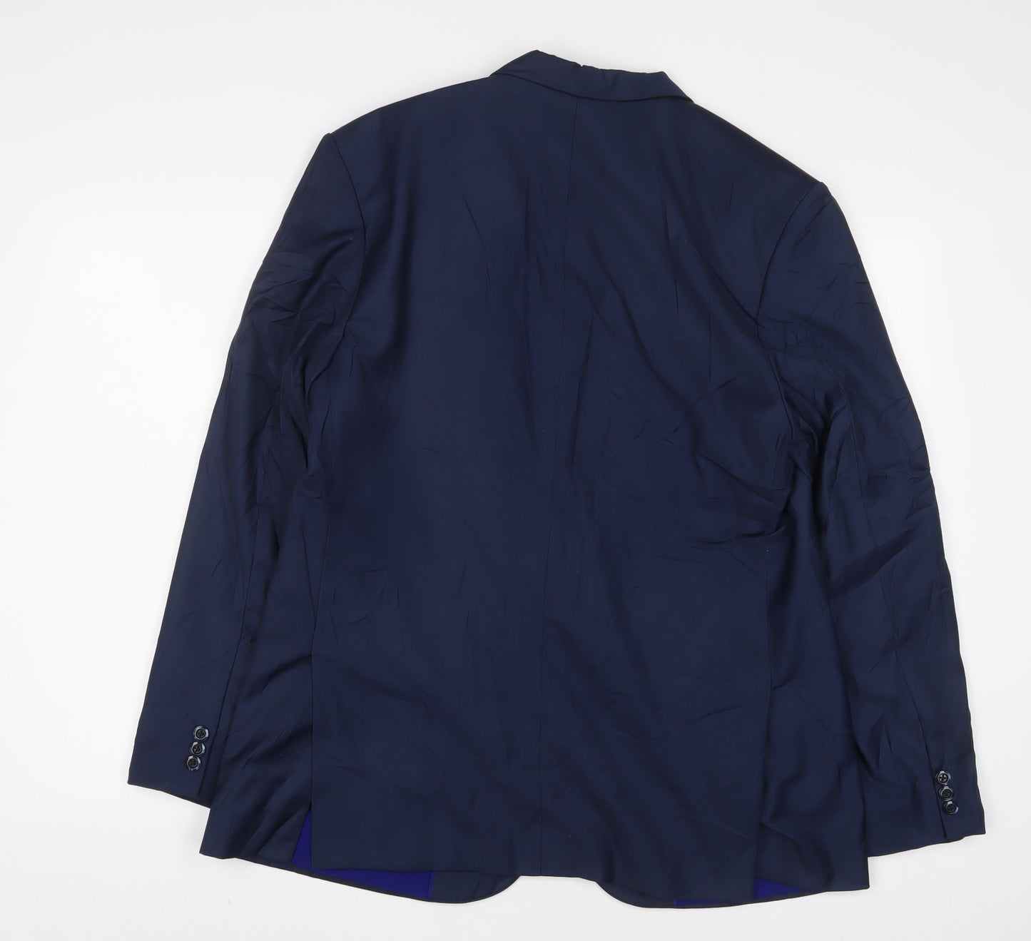 BiBI Mens Blue Polyester Jacket Suit Jacket Size 40 Regular
