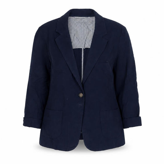 New Look Womens Blue Jacket Blazer Size 12 Button