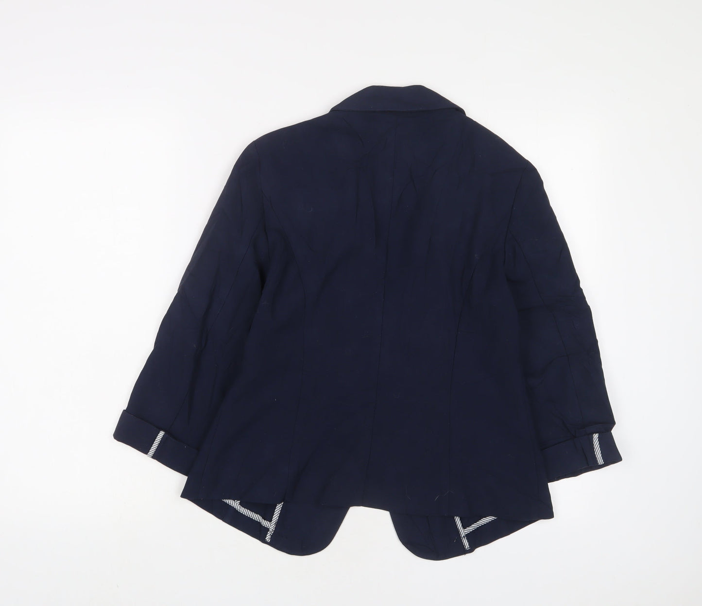 New Look Womens Blue Jacket Blazer Size 12 Button