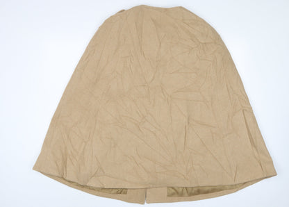 Back view of Miss Selfridge women’s beige jacket poncho, size L, button
