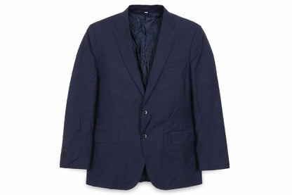 Front view of Autograph men’s blue wool jacket suit jacket, size 44, regular