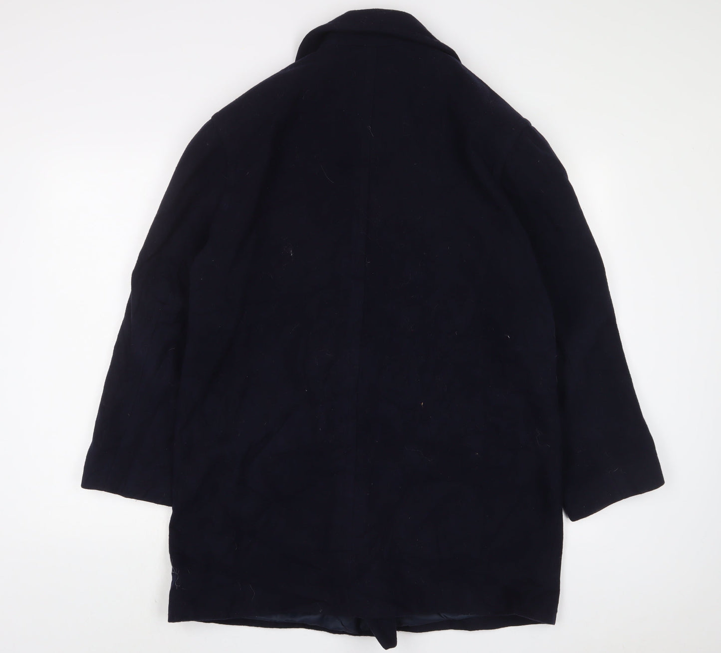 BHS Womens Blue Overcoat Coat Size 14 Button