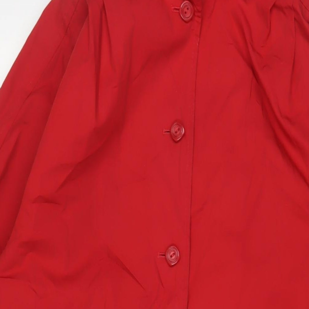 St Michael Womens Red Jacket Size 12 Button