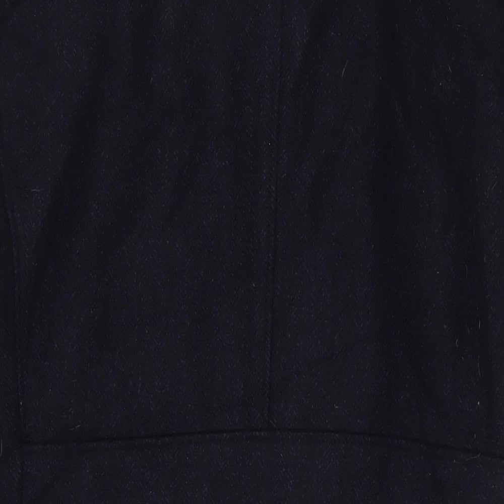NEXT Mens Blue Overcoat Coat Size L Zip