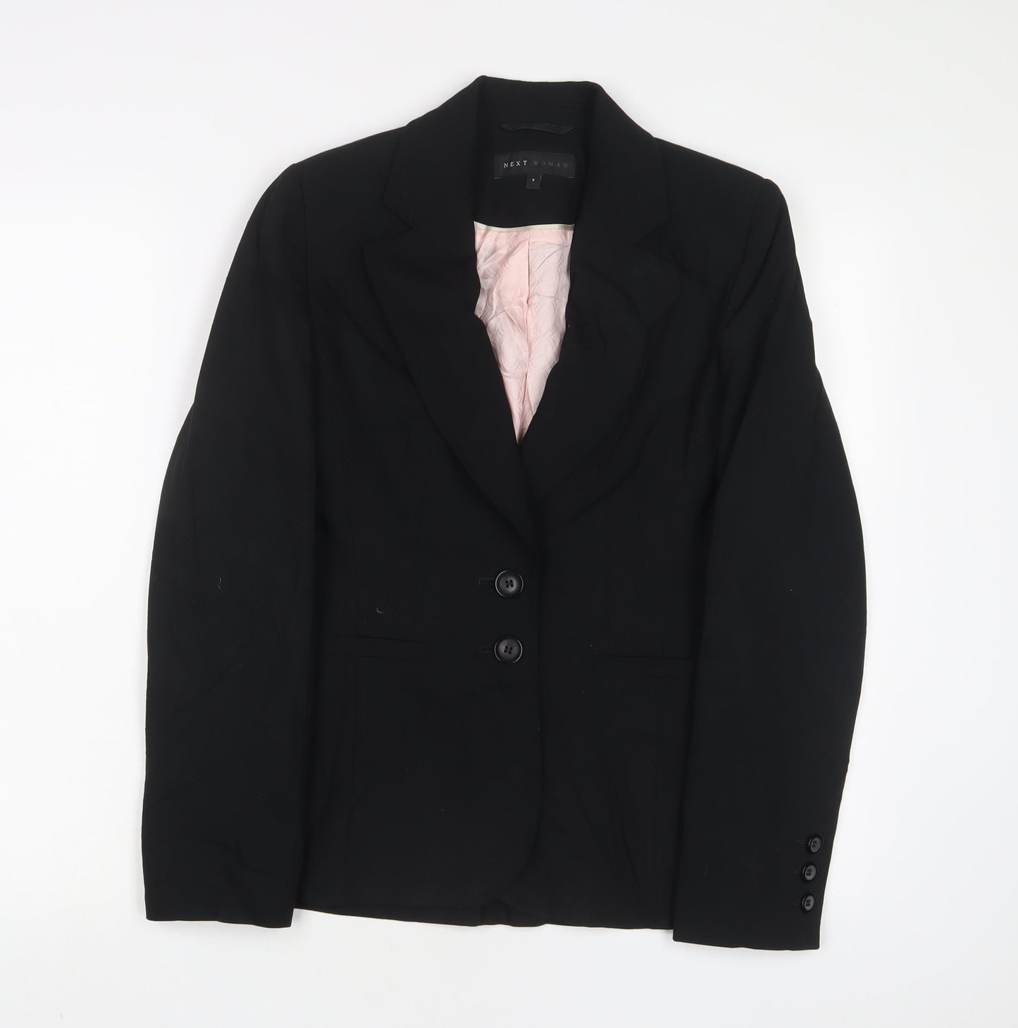 NEXT Womens Black Jacket Blazer Size 8 Button