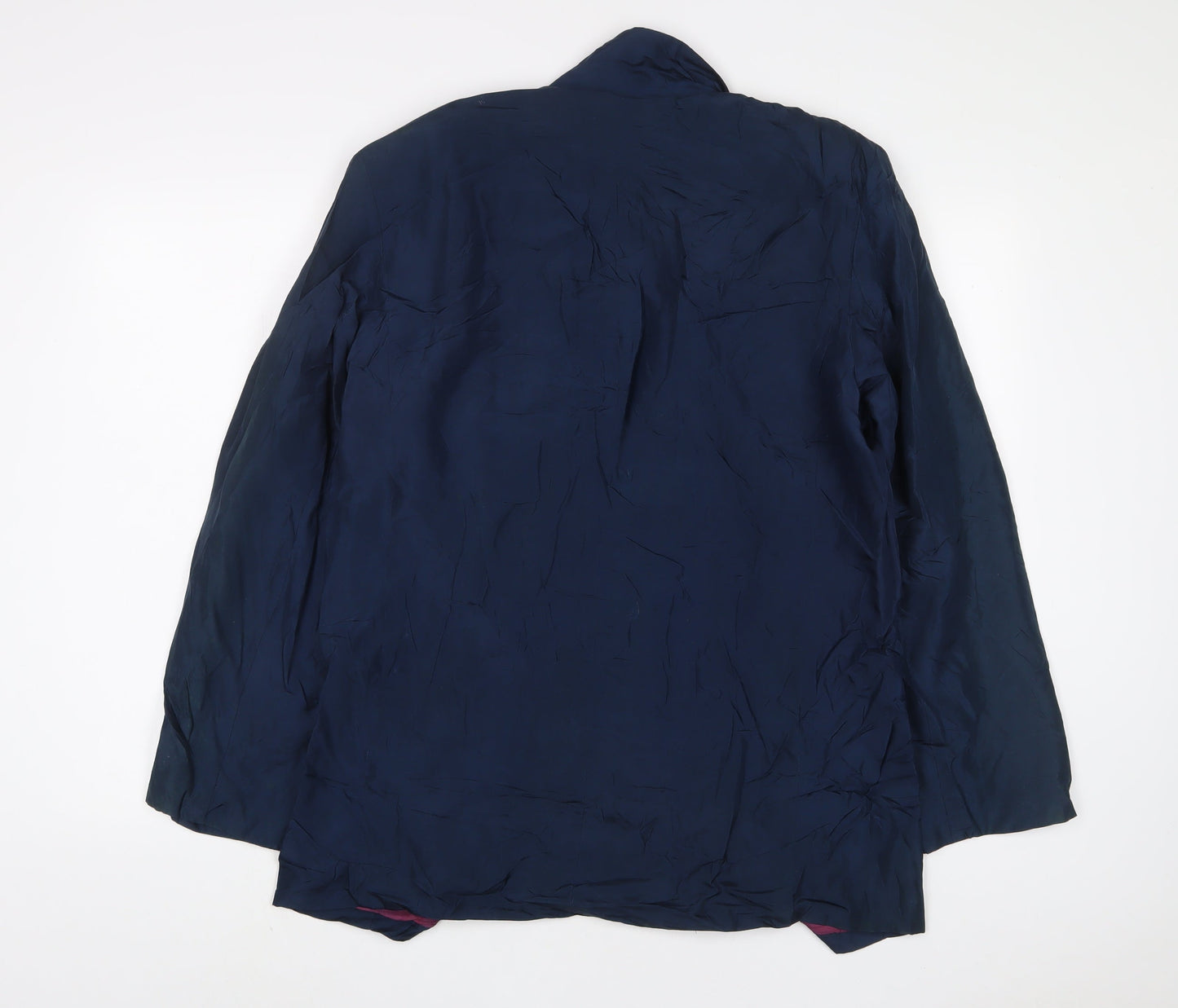Debbie Morgan Womens Blue Jacket Blazer Size 14 Button