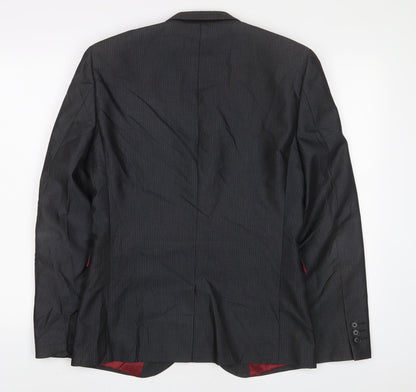 Next Mens Grey Polyester Jacket Suit Jacket Size 38 Regular