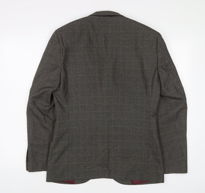 Next Mens Grey Polyester Jacket Suit Jacket Size 38 Regular