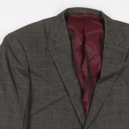 Next Mens Grey Polyester Jacket Suit Jacket Size 38 Regular