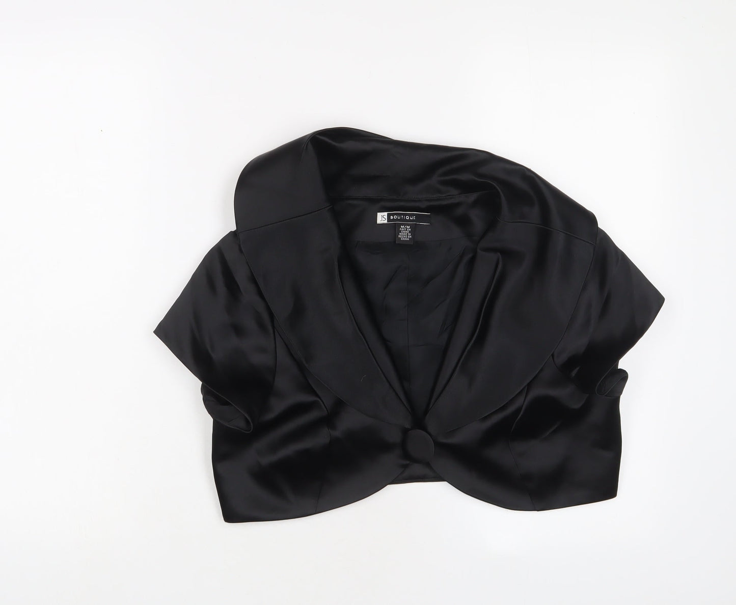 JS Boutique Womens Black Jacket Blazer Size M Button