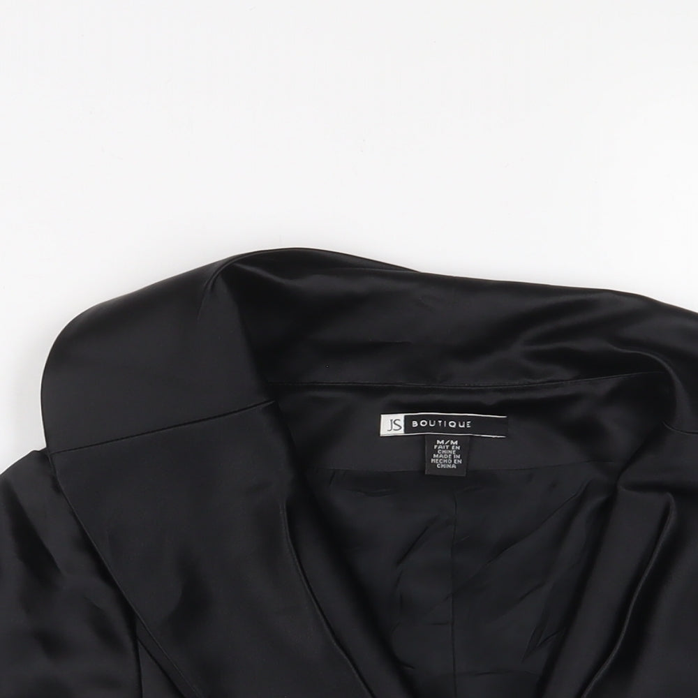JS Boutique Womens Black Jacket Blazer Size M Button