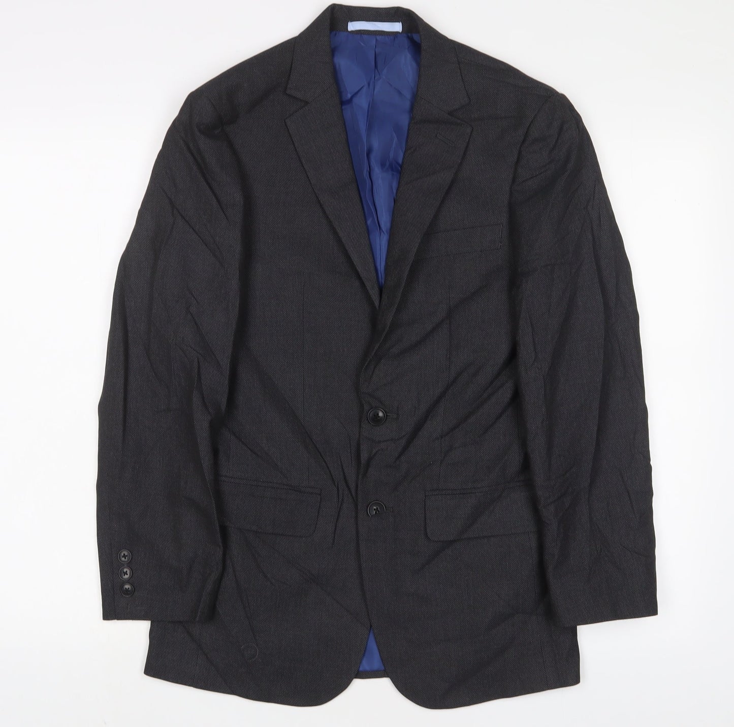 Marks and Spencer Mens Grey Polyester Jacket Suit Jacket Size 34 Regular