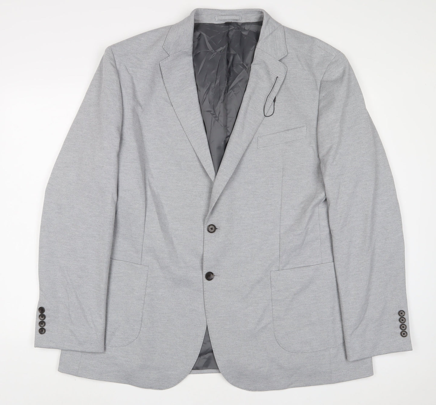 Marks and Spencer Mens Grey Polyester Jacket Suit Jacket Size 48 Regular