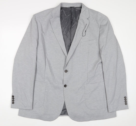 Marks and Spencer Mens Grey Polyester Jacket Suit Jacket Size 48 Regular