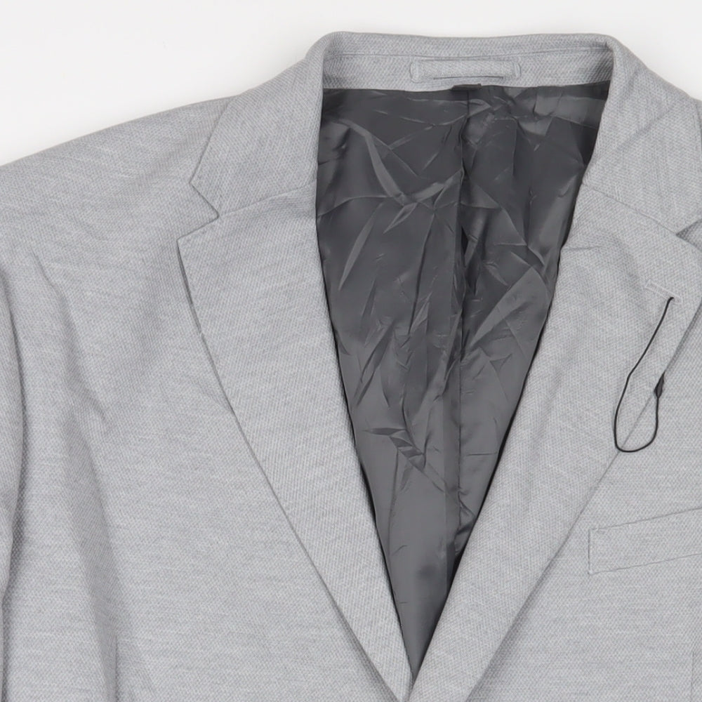 Marks and Spencer Mens Grey Polyester Jacket Suit Jacket Size 48 Regular