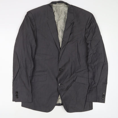 Next Mens Grey Wool Jacket Suit Jacket Size 40 Regular