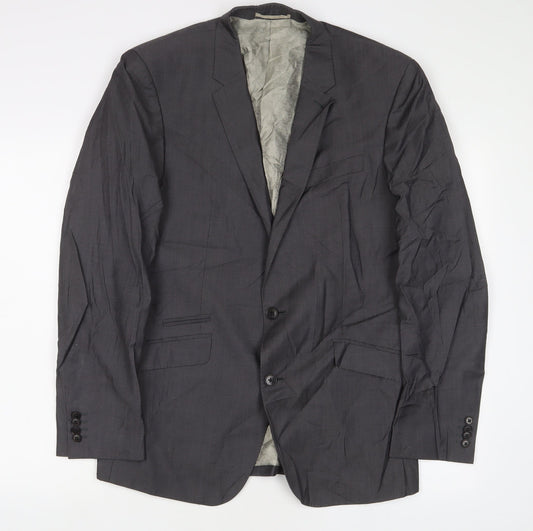 NEXT Mens Grey Wool Jacket Suit Jacket Size 40 Regular