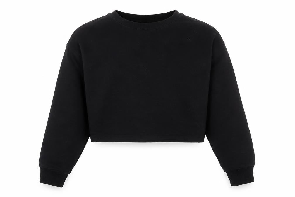 New Look Girls Black Cotton Pullover Sweatshirt Size 10-11 Years Pullover