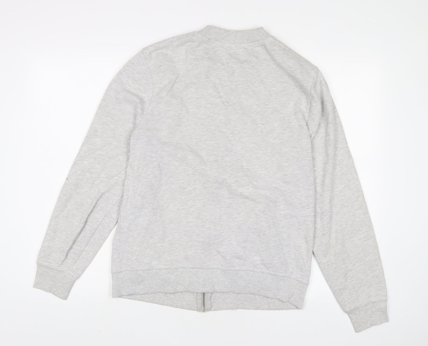 River Island Mens Grey Cotton Full Zip Sweatshirt Size M - Zip Pockets