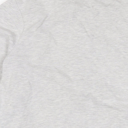 River Island Mens Grey Cotton Full Zip Sweatshirt Size M - Zip Pockets