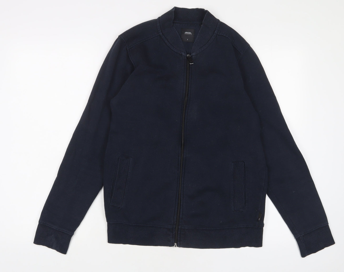 Burton Mens Blue Cotton Full Zip Sweatshirt Size S