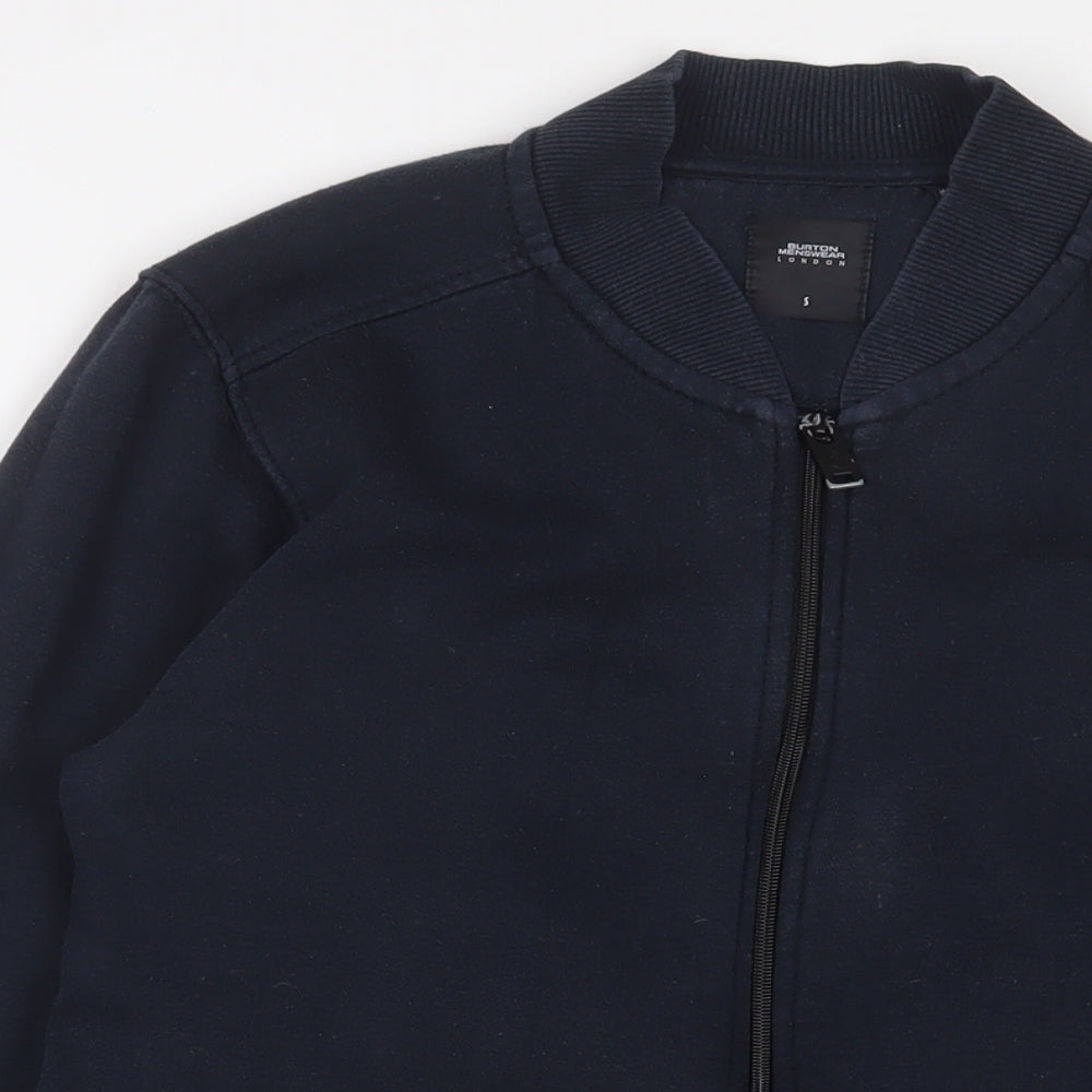 Burton Mens Blue Cotton Full Zip Sweatshirt Size S