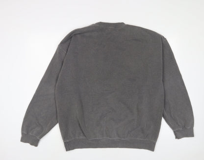 Topman Mens Grey Cotton Pullover Sweatshirt Size M