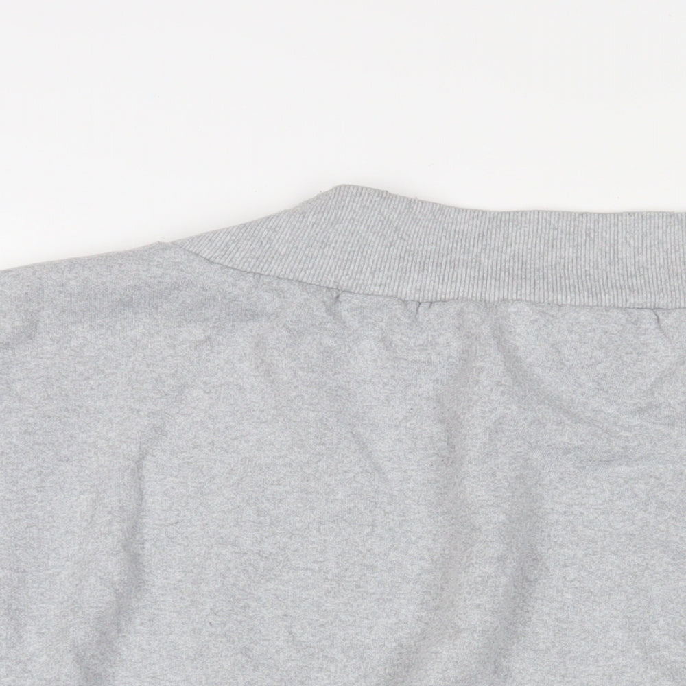 Boohoo Womens Grey Cotton Pullover Sweatshirt Size 18 Pullover