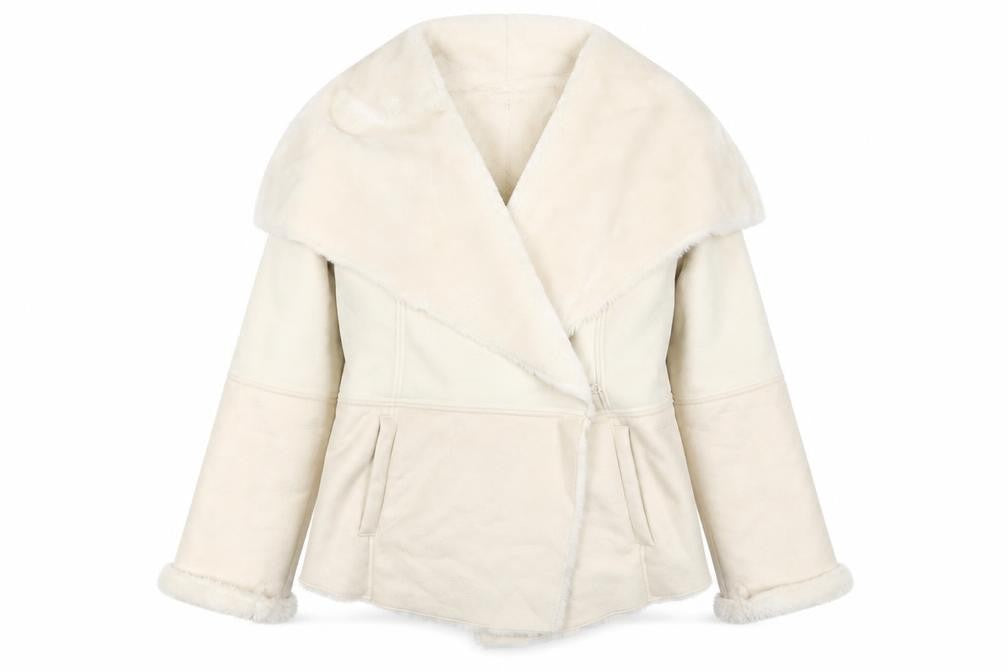 Warehouse Womens Ivory Jacket Size 10 Hook & Eye