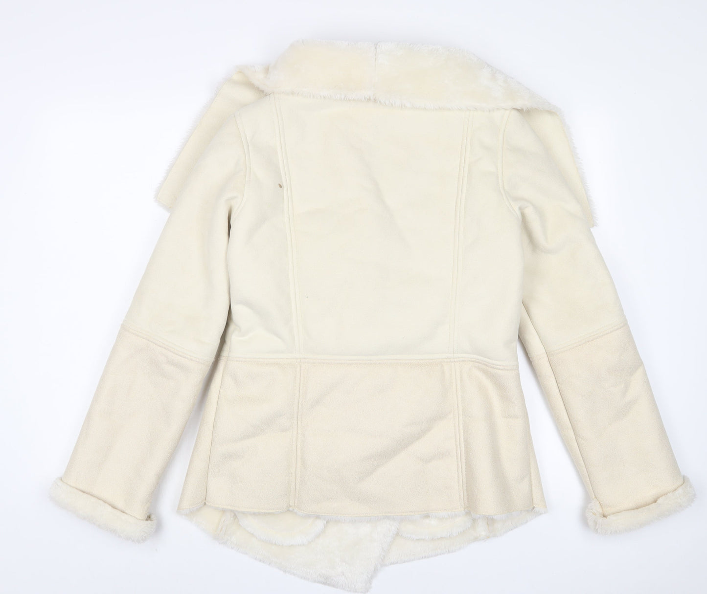 Warehouse Womens Ivory Jacket Size 10 Hook & Eye