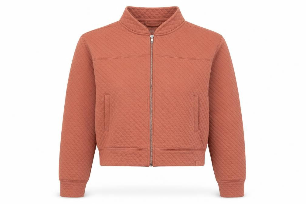 Gilly Hicks Womens Orange Cotton Pullover Sweatshirt Size S Zip